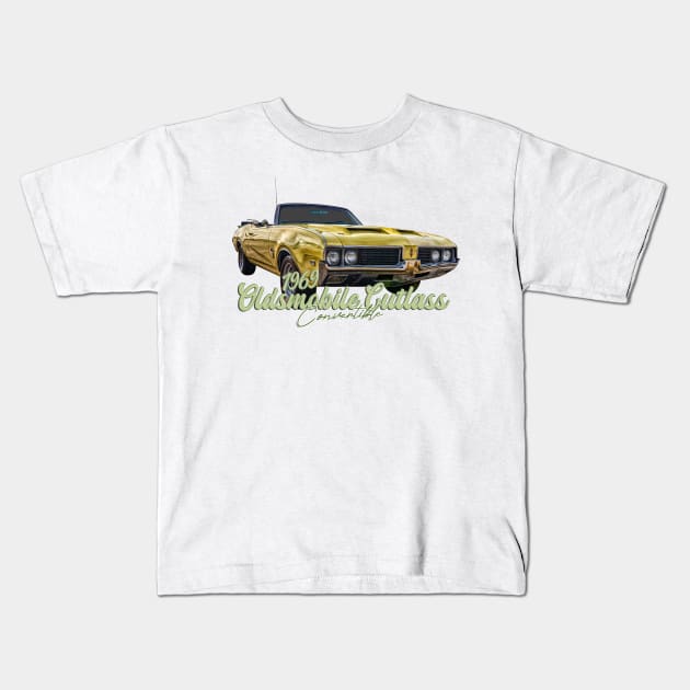 1969 Oldsmobile Cutlass Convertible Kids T-Shirt by Gestalt Imagery